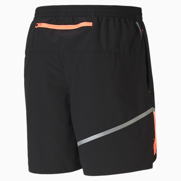 RUN 7" Woven Men's Running Shorts, Puma Black-Nrgy Peach, extralarge-IND